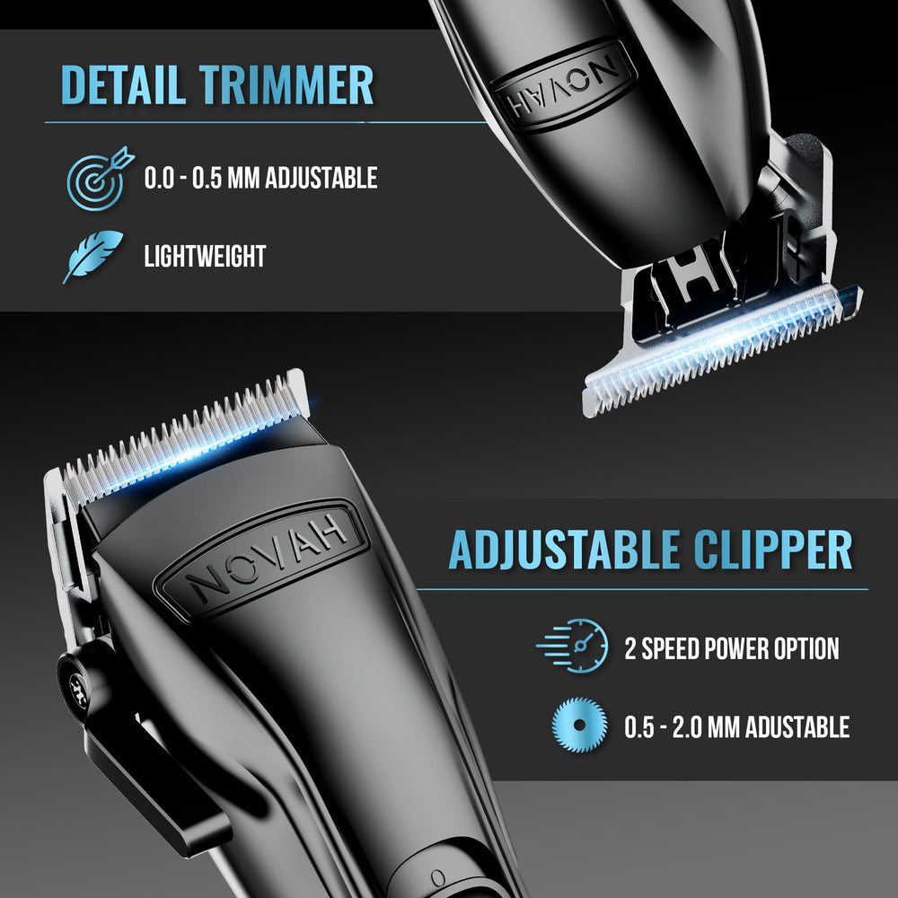 NOVAH Grooming foil shaver delivers smooth edge for clean lines.