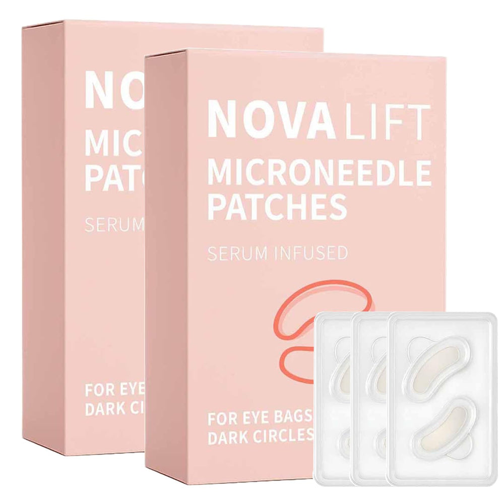 NOVALIFT Micro Eye Patches pack shot showing soothing hydration.