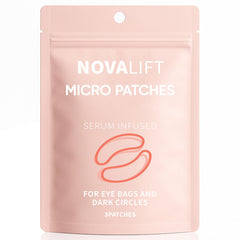 NOVALIFT Micro Eye Patches packaging ready for quick, soothing under-eye refreshment.