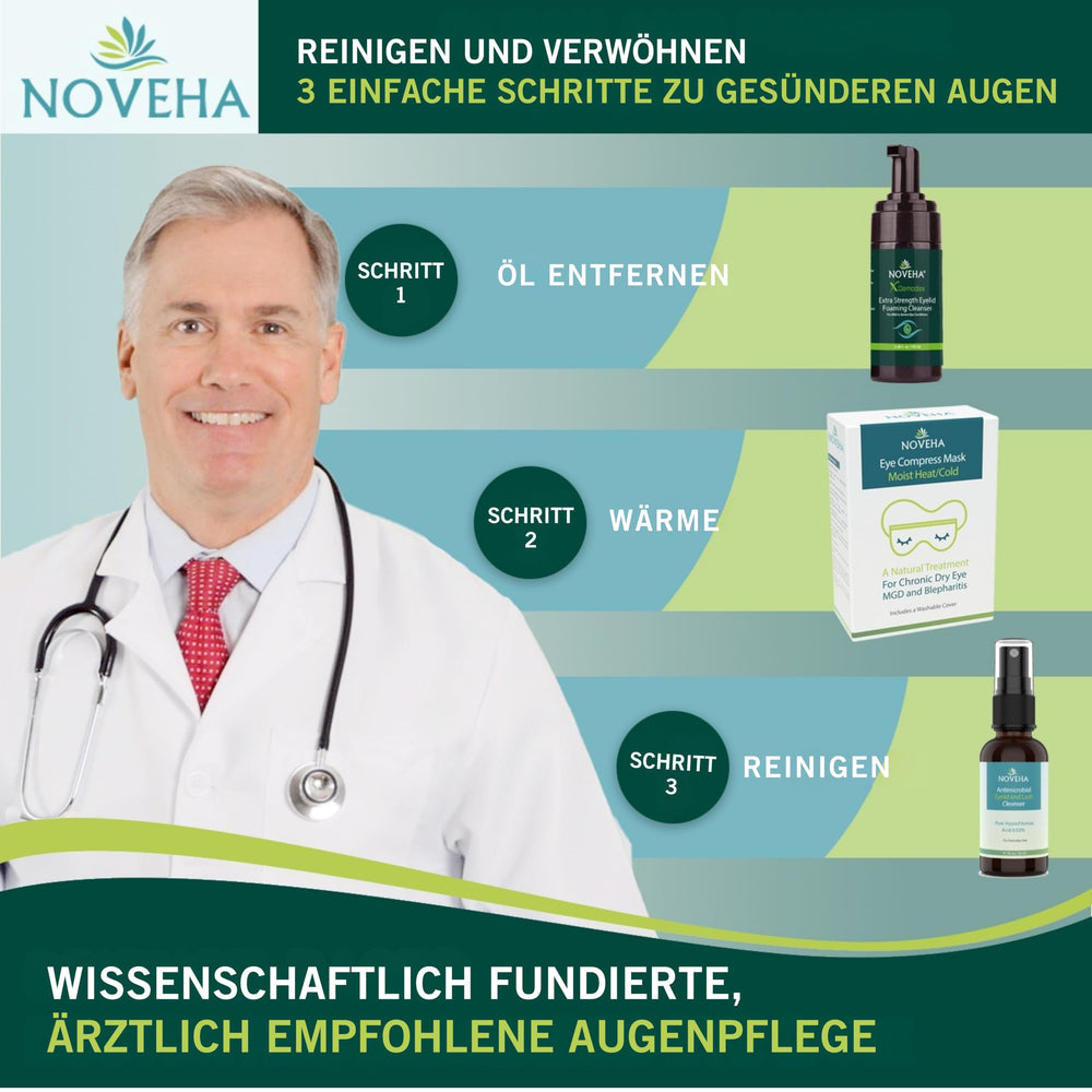 NOVEHA Coconut oil and cucumber extract visual focus on nourishing ingredients.