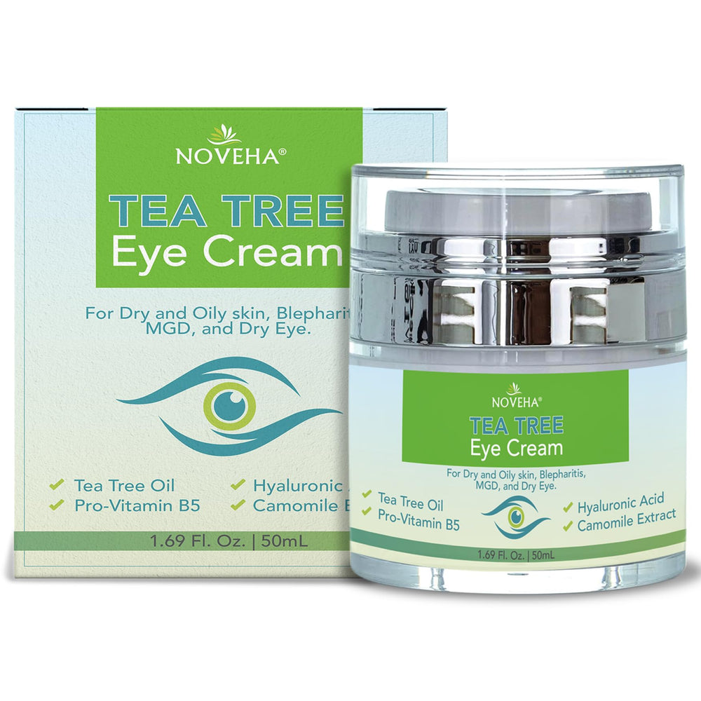 NOVEHA crema ojos arbol-de-te-hidratacion para pieles secas y calmantes.