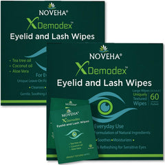 NOVEHA Demodex box of 60 wipes ready for on-the-go cleansing