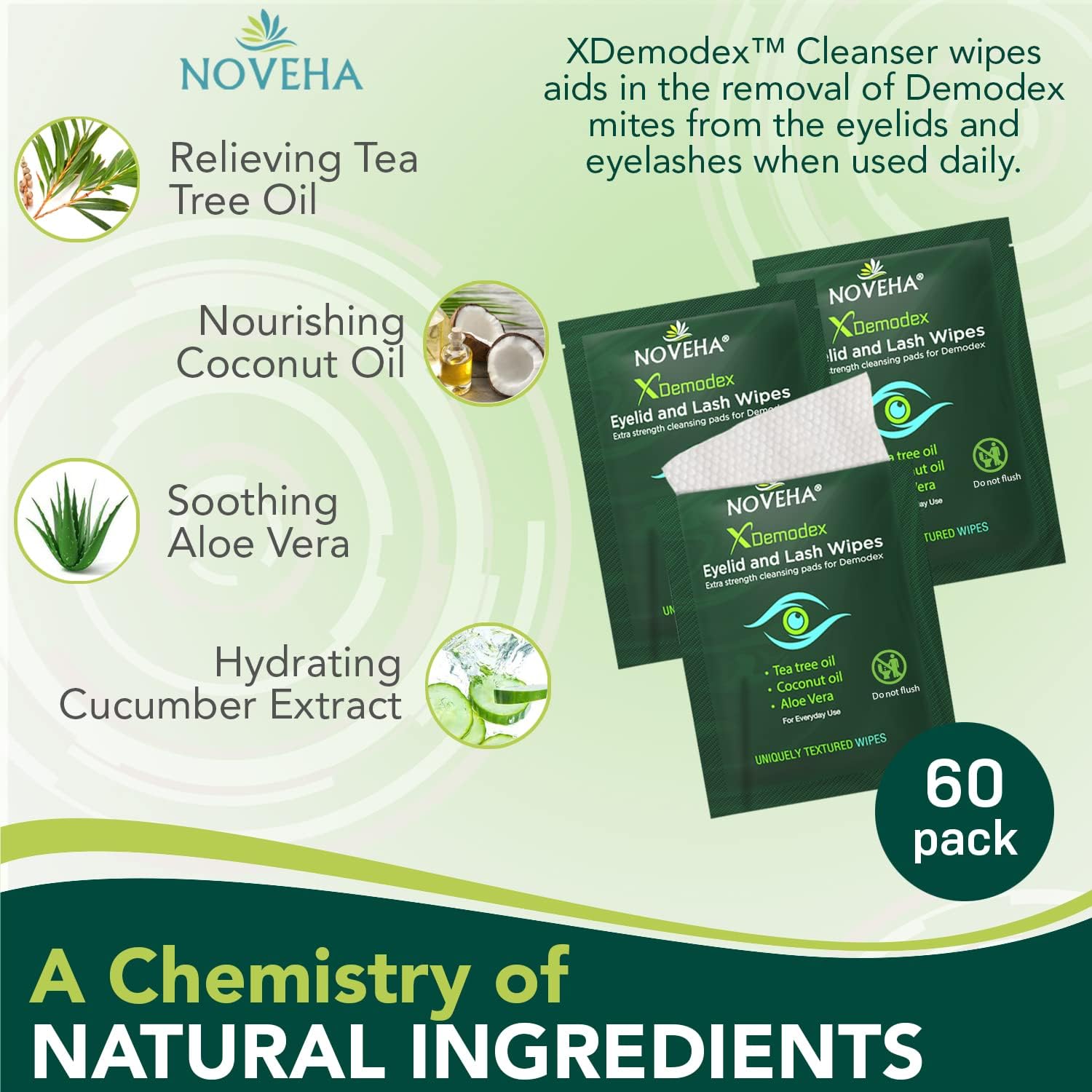 Individually wrapped wipes ensure clean, convenient eyelid and lash care