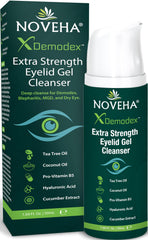 NOVEHA Demodex Gel limpia suavemente los párpados para comodidad diaria.