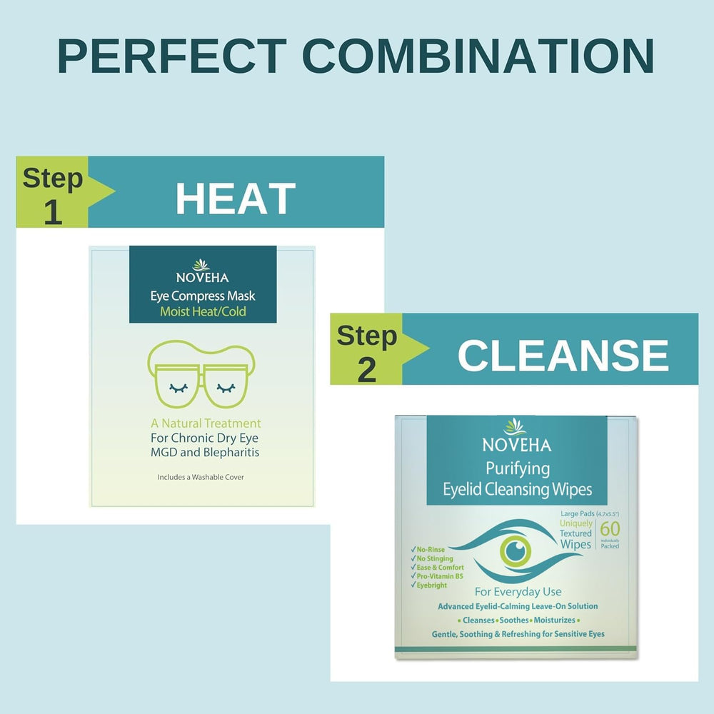 NOVEHA eyelid wipes removing makeup safely around the eyes