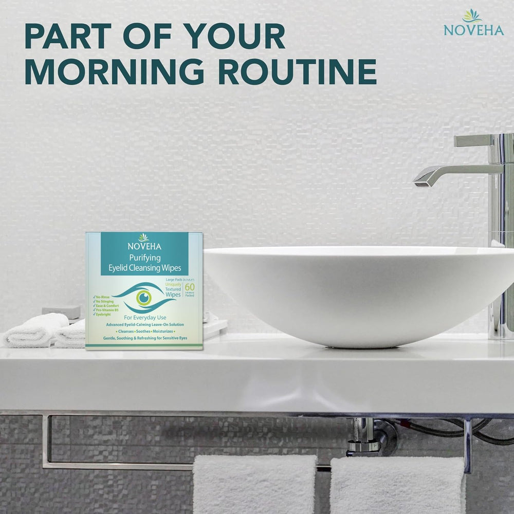 NOVEHA eyelid wipes gentle care for sensitive eyes