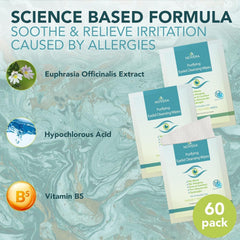 NOVEHA eyelid wipes side application over eye area for cleansing
