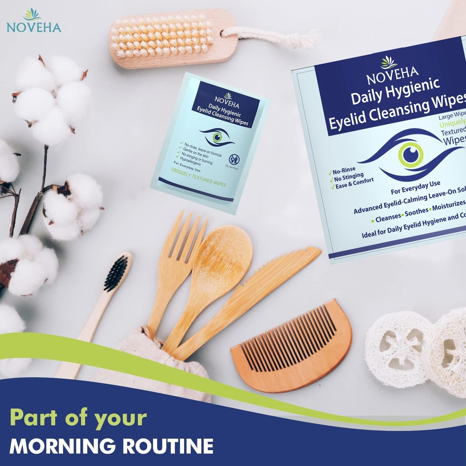 NOVEHA hypoallergenic formula suitable for sensitive eyes and daily use.