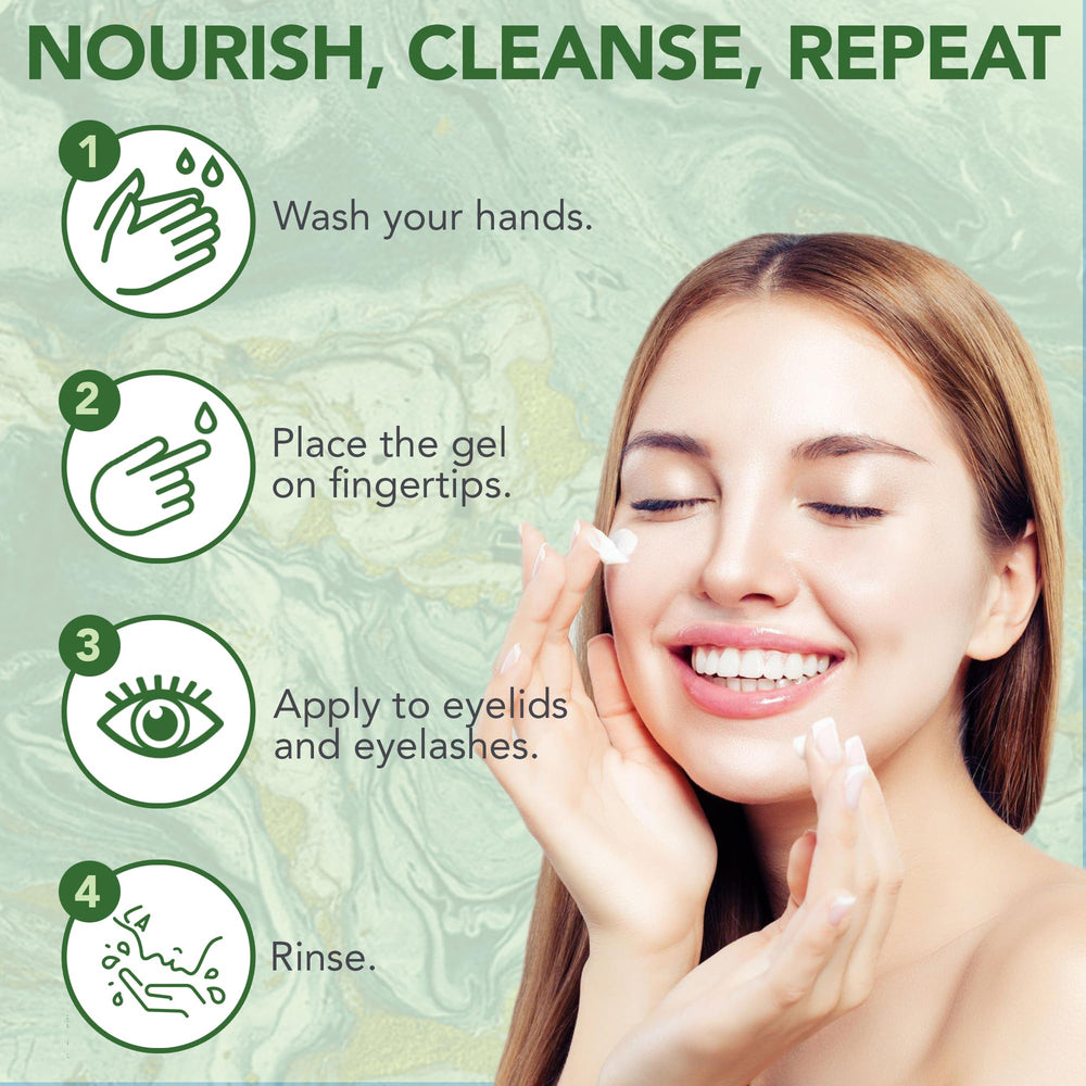 NOVEHA sensacion refrescante despues de la limpieza para ojos irritados o secos.