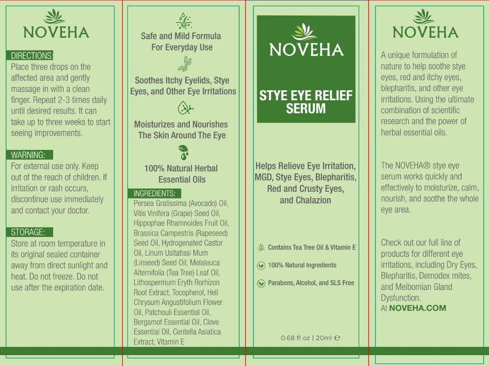NOVEHA Serum Alivio Textura Cremosa: experiencia suave al contacto con el párpado.
