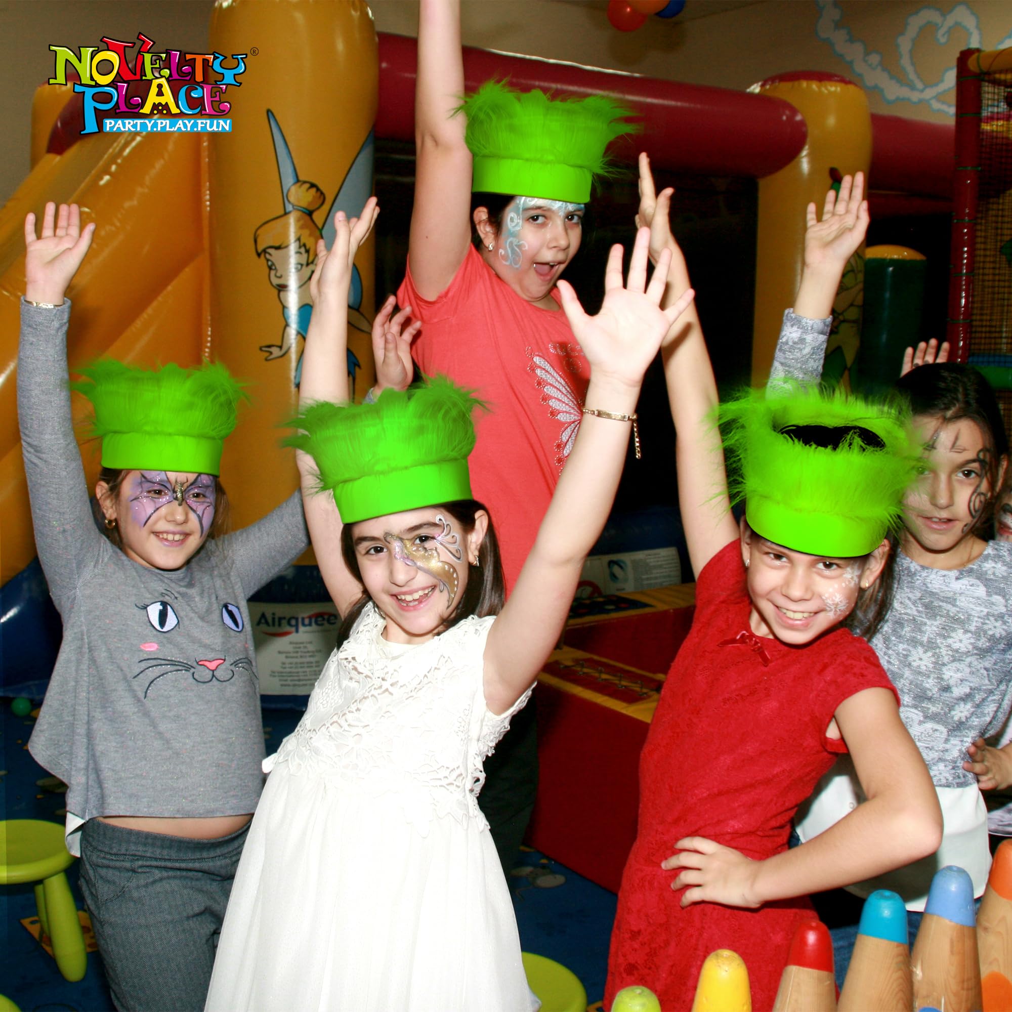 Novelty Place green hairy headband ideal for Halloween costume wear.