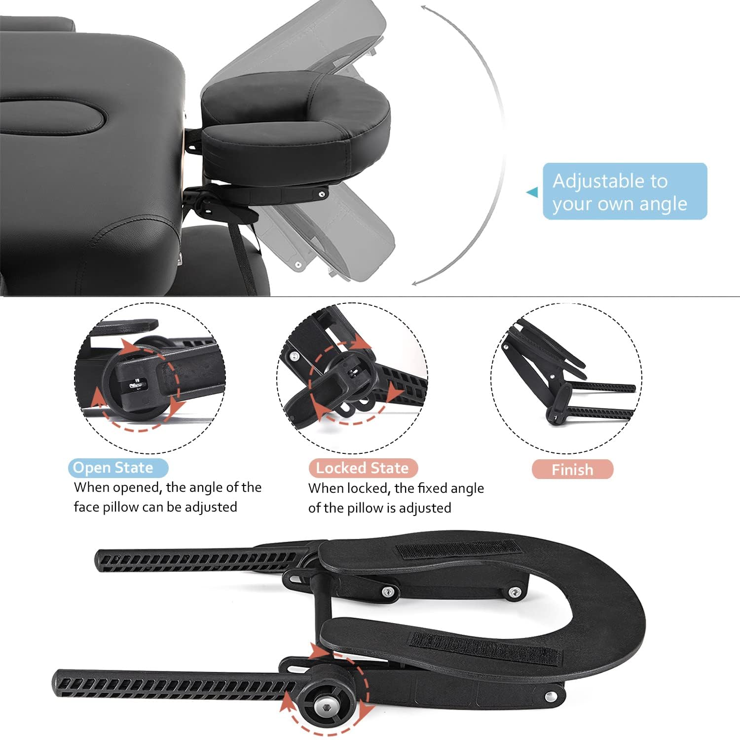 Noverlife adjustable head rest rod enables close or distant positioning