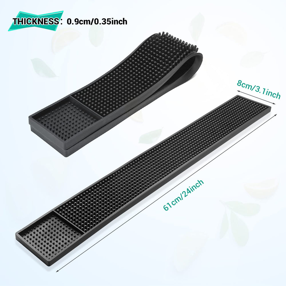 Noverlife two-pack bar mats stacked highlights easy storage and portability