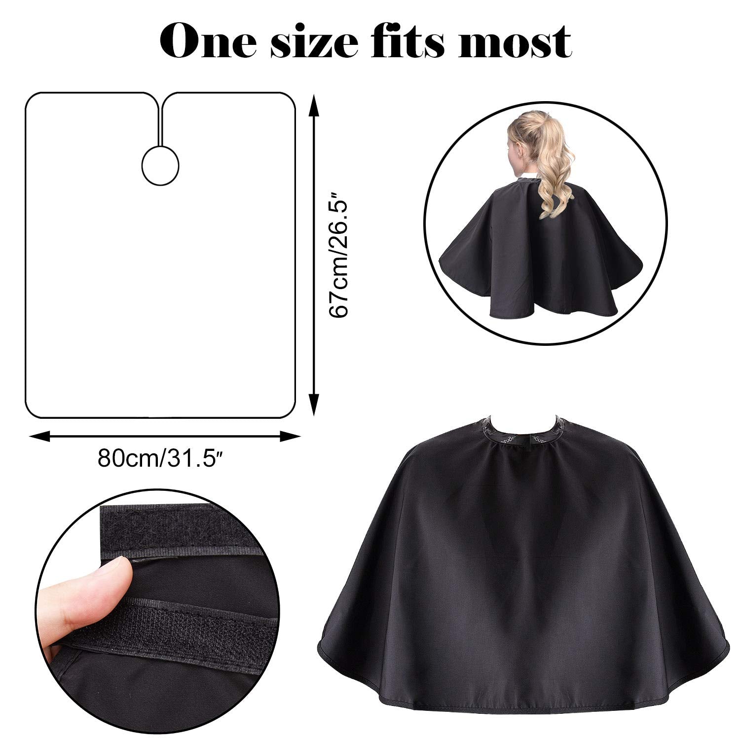 Noverlife cape provides mid-length coverage for quick beauty tasks