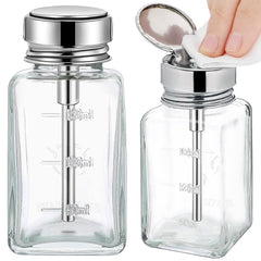 Noverlife botellas dispensador de vidrio 180 ml, dosificación precisa para removedor.