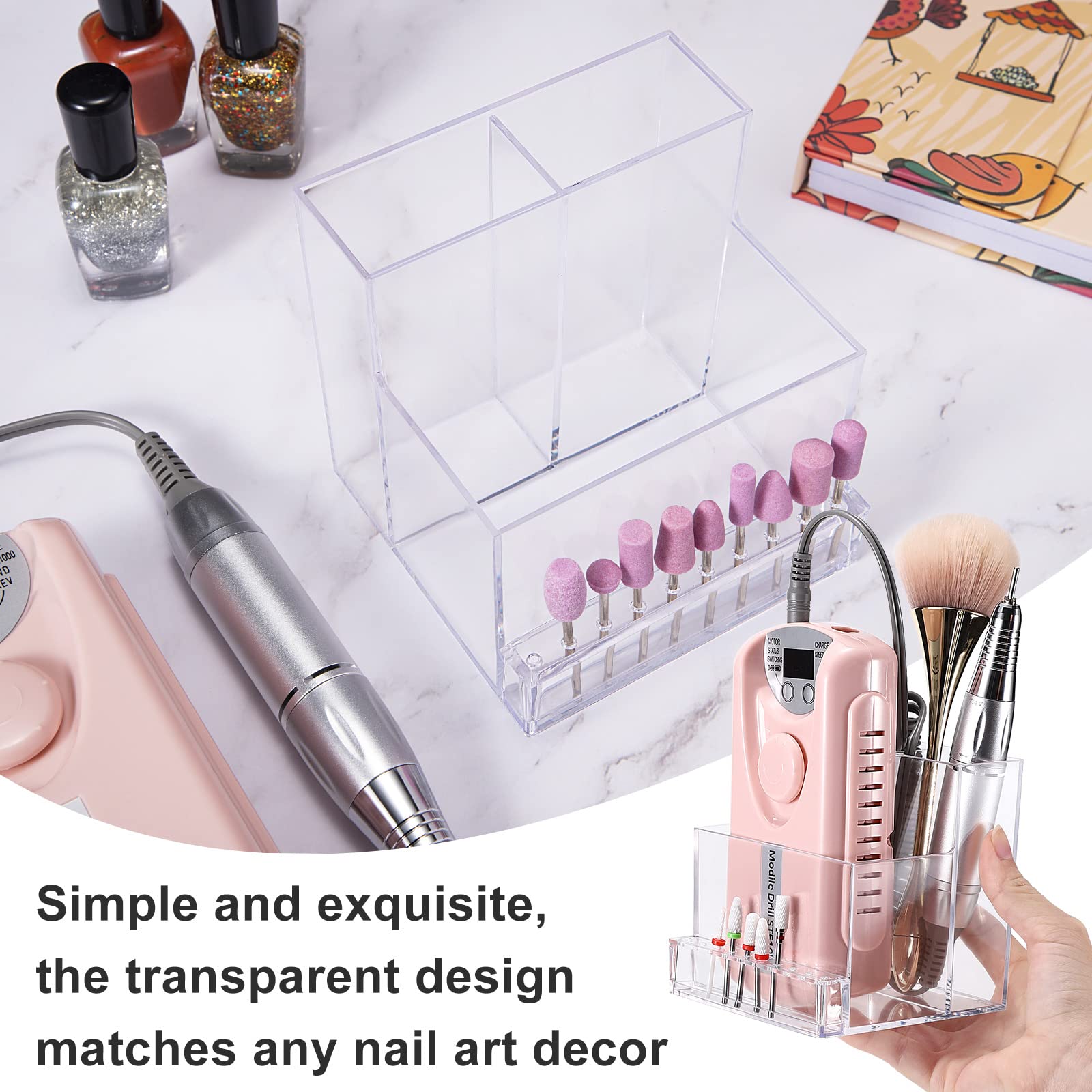 Noverlife durable clear plastic shell provides sturdy organization