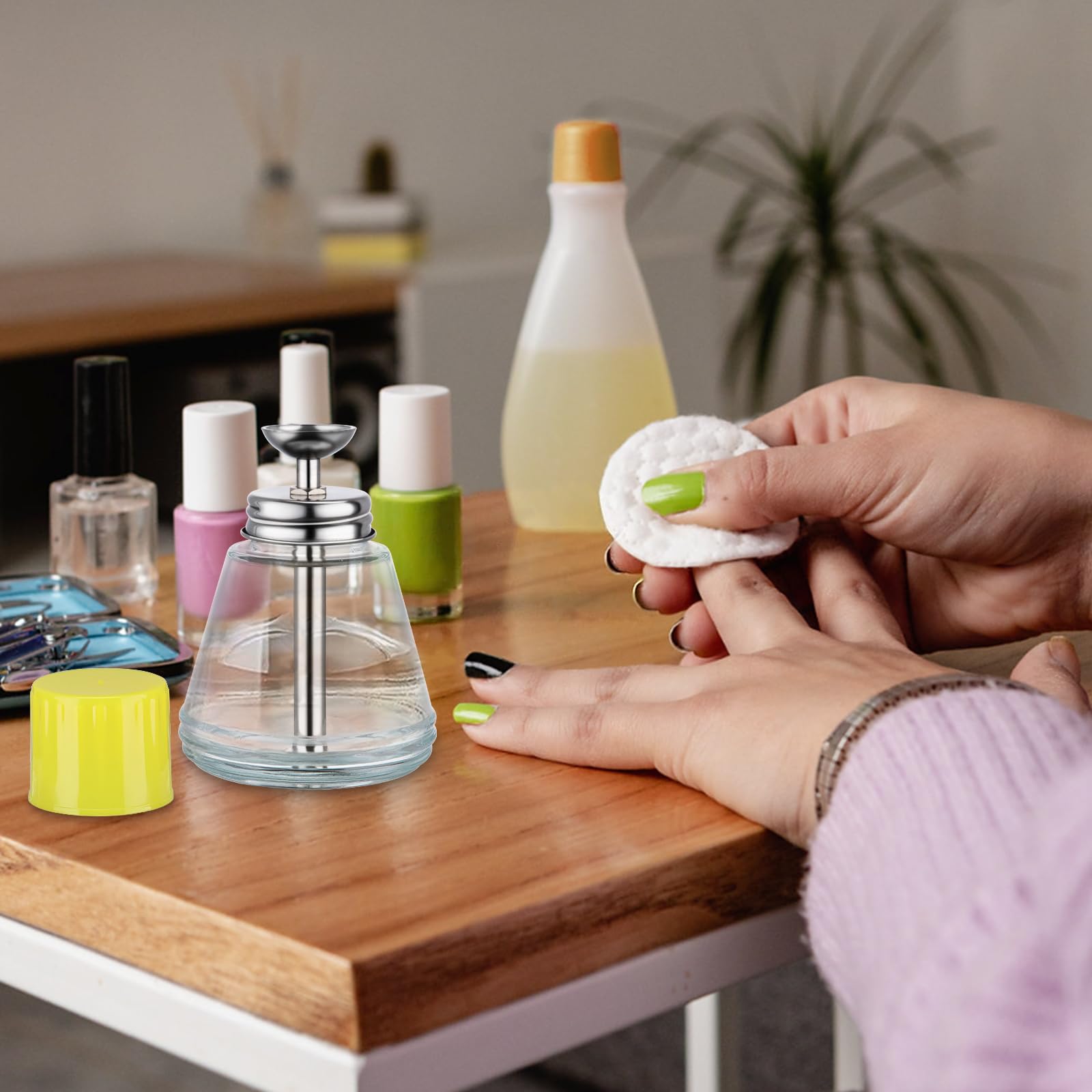 Noverlife compact 6oz bottle fits neatly on your nail station.