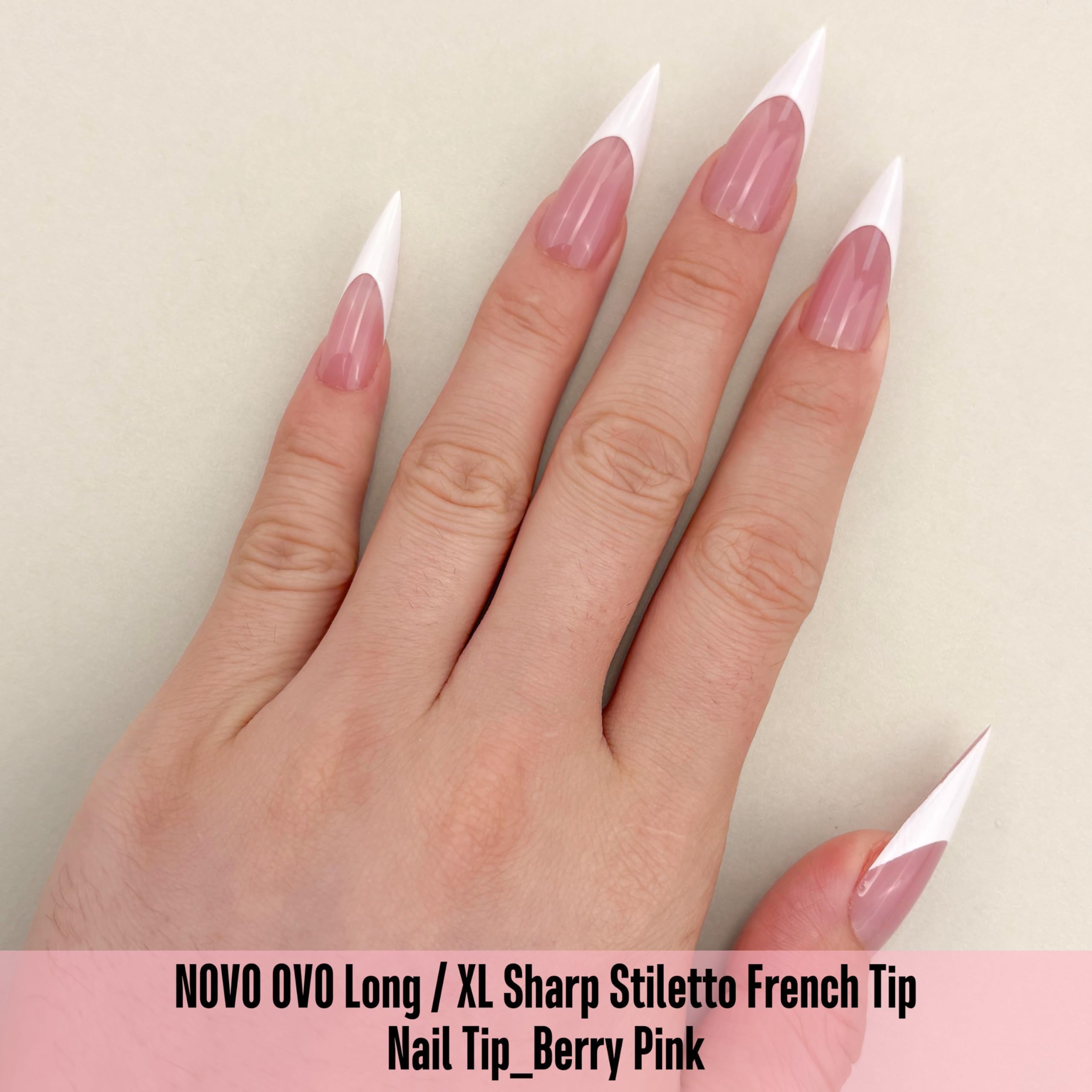 NOVO OVO 16-size nail tips organized for versatile fit.