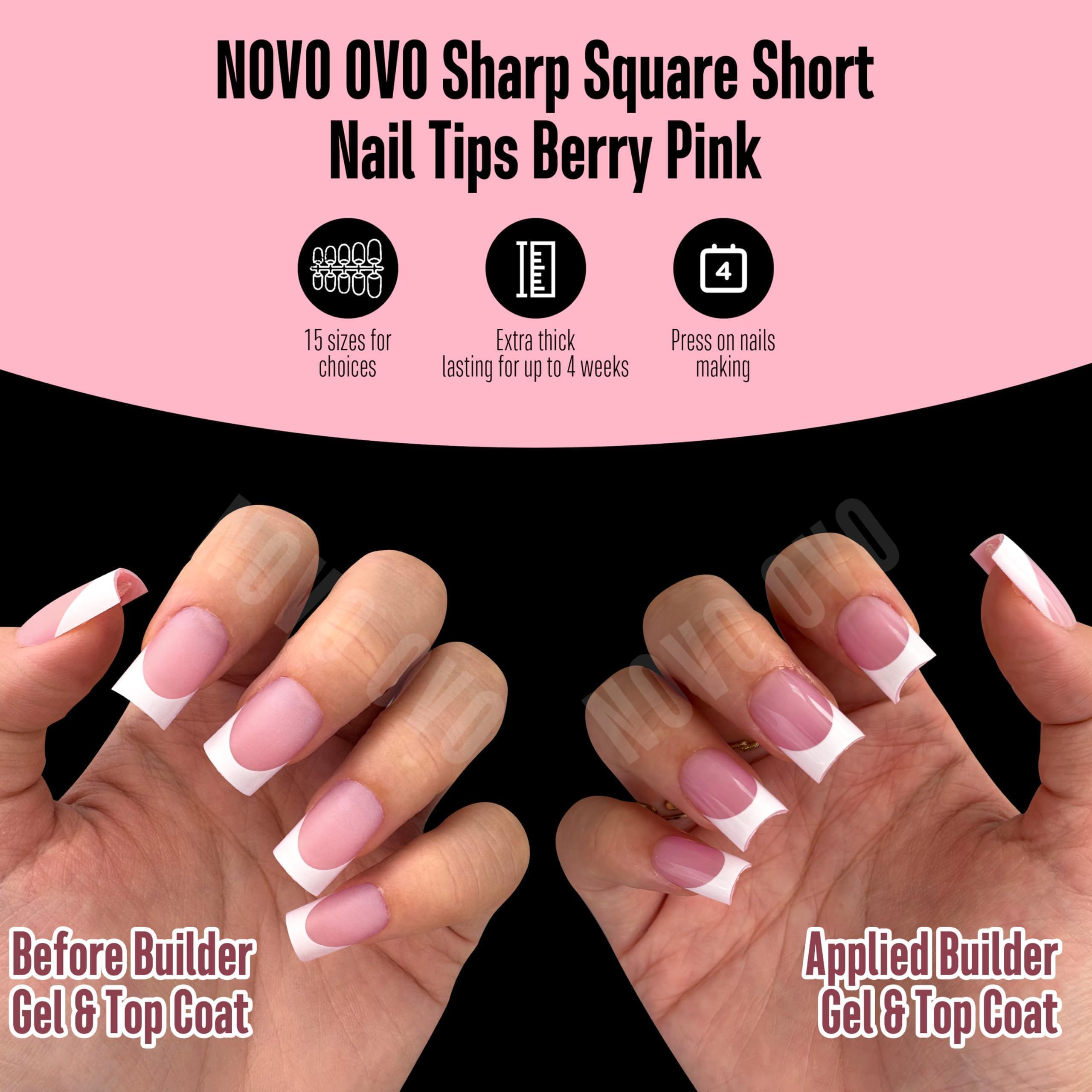 NOVO OVO builder gel compatible nails are strong and easy to use