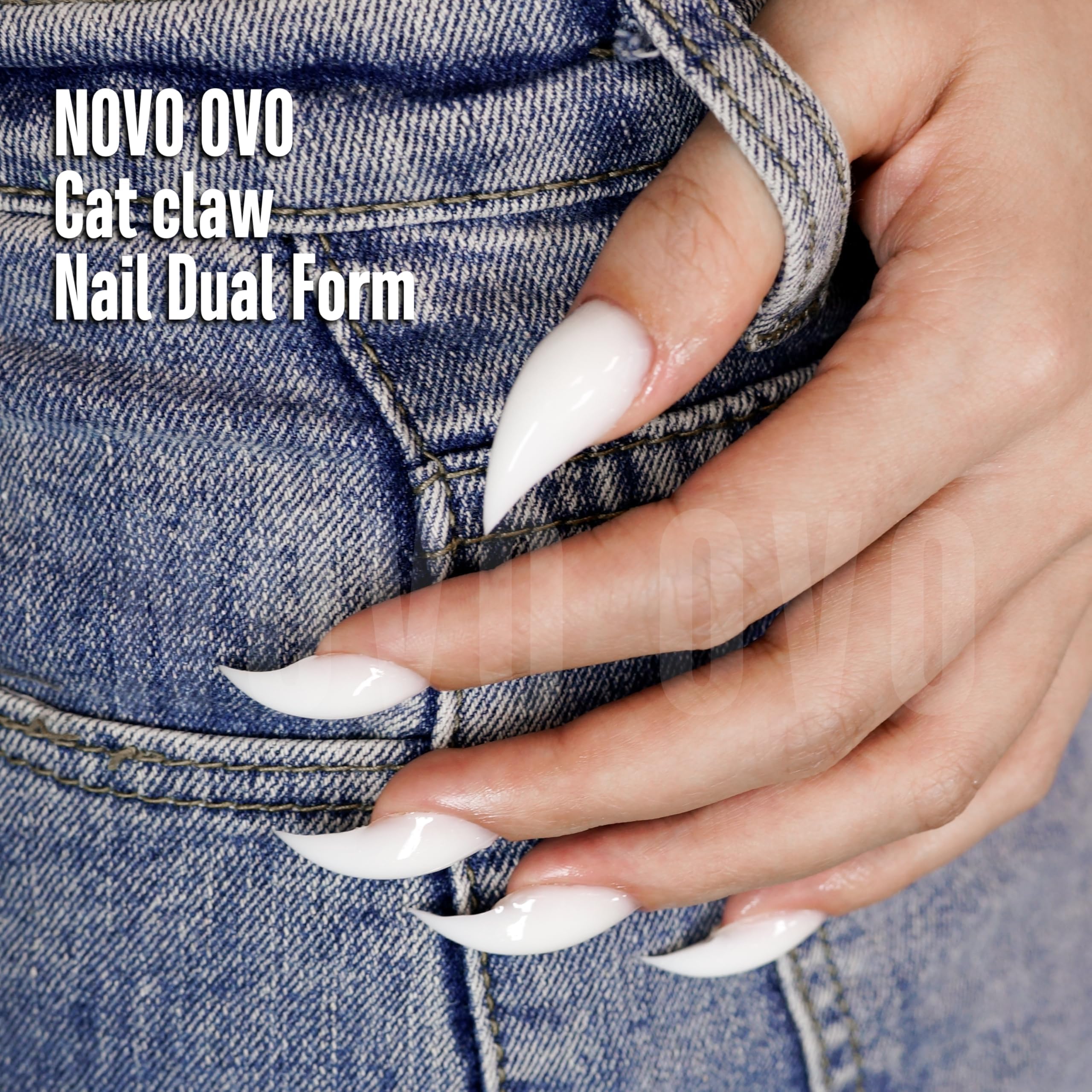 NOVO OVO extensiones 3D con poly gel, proceso de curado sencillo