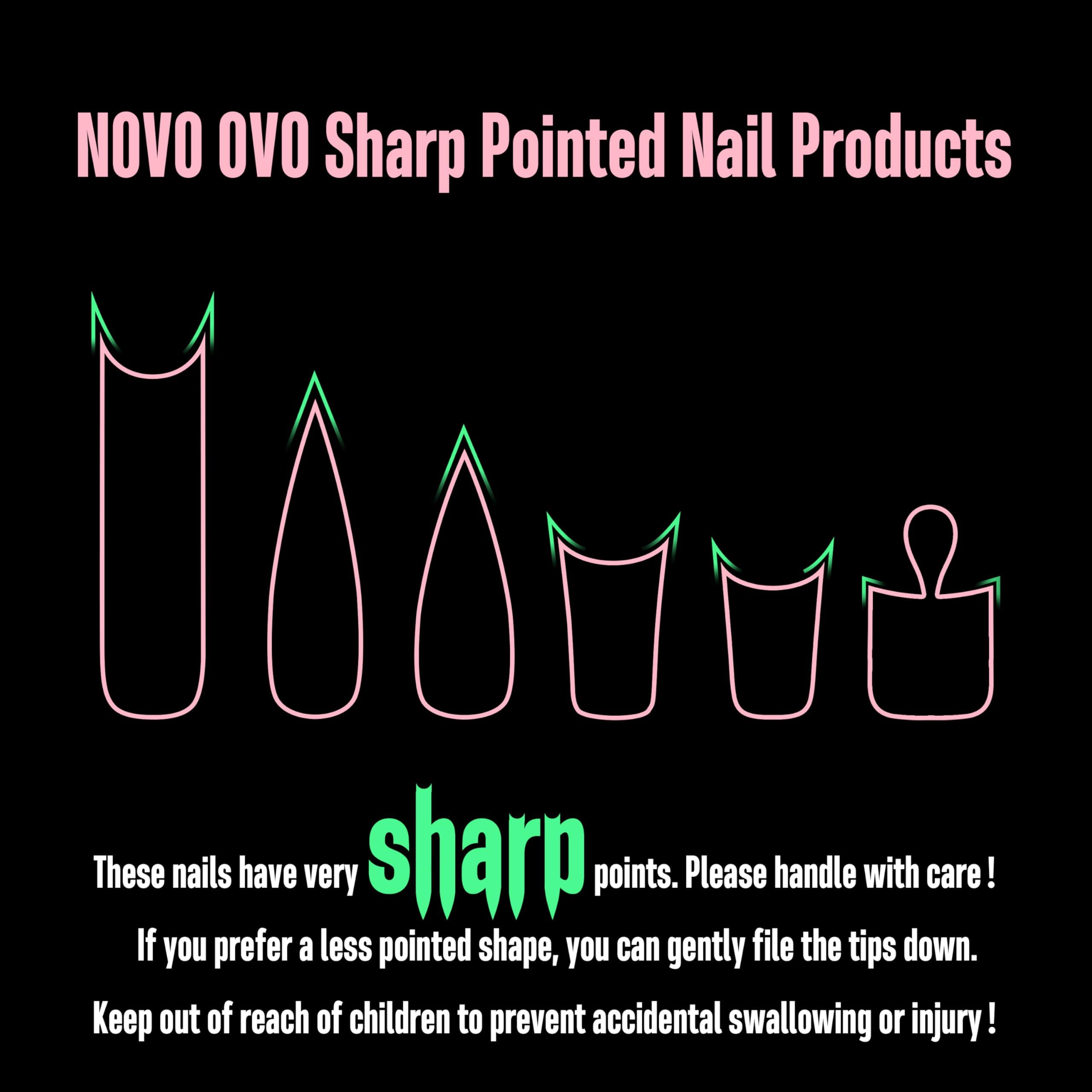 NOVO OVO full-cover press-on nails set with 160 pieces for versatile looks.