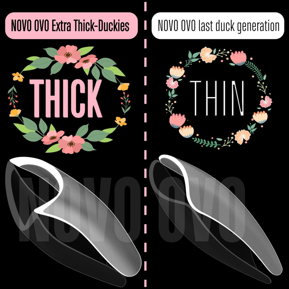 NOVO OVO Puntas de pato grosor extra, uñas más resistentes para uso prolongado.