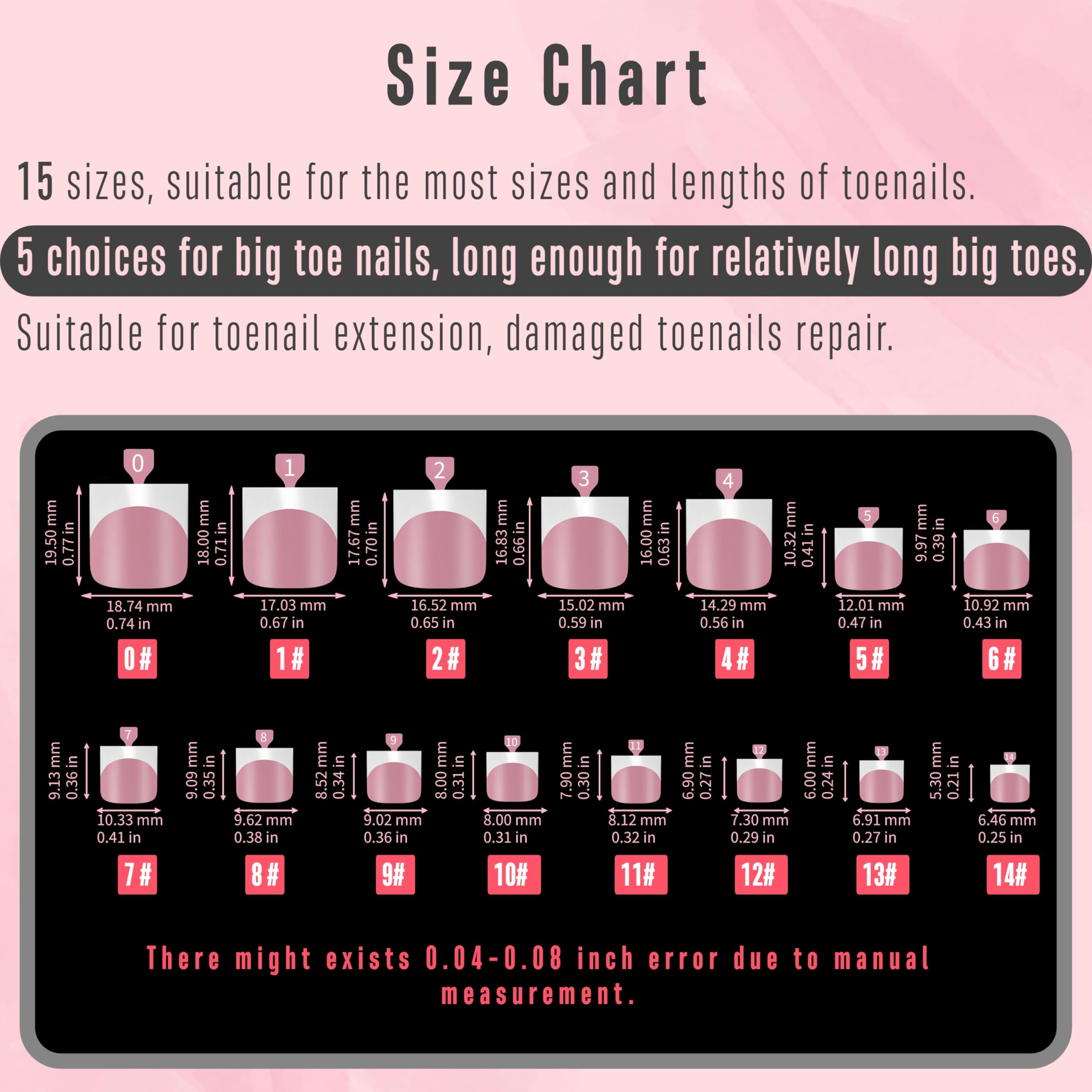 NOVO OVO open-toe pedicure tips suitable for sandals