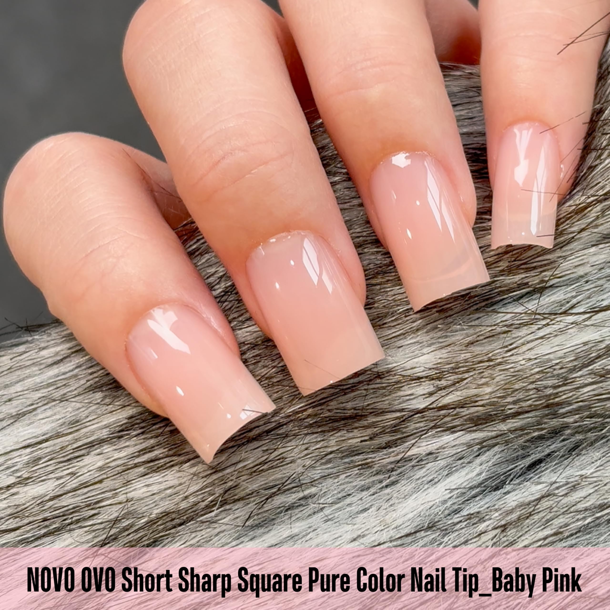 NOVO OVO premium soft gel PMMA nail tips are ultra-transparent and easy to trim