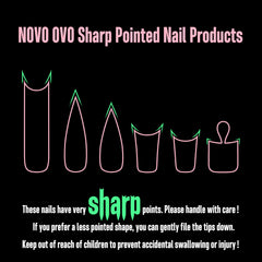 NOVO OVO baby pink full cover press on nails for DIY salon looks