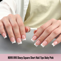 NOVO OVO primer-base pre applied tips enable easy press on application with UV gel or adhesive