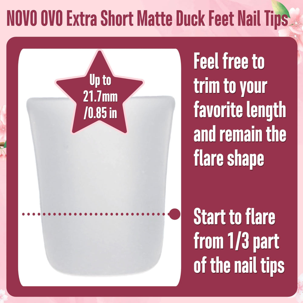 NOVO OVO puntas pato 12 tallas profesional para salón y uñas
