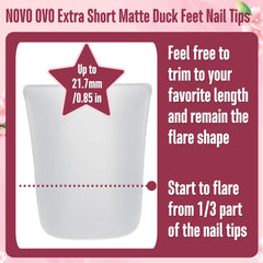 NOVO OVO puntas pato 12 tallas profesional para salón y uñas