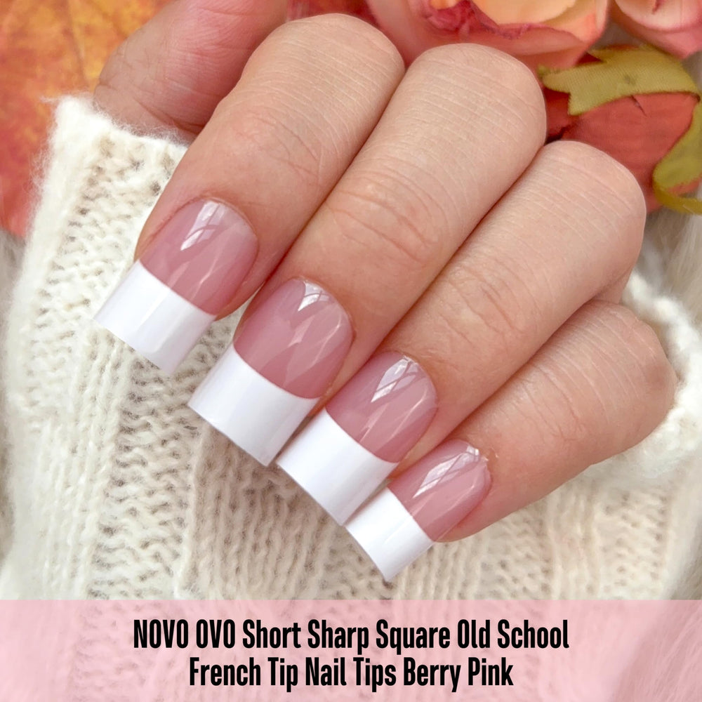 NOVO OVO soft gel nail tips with thick free edge for sturdy wear.