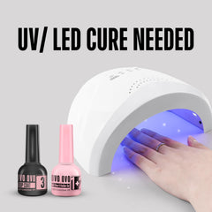 Tips de uñas NOVO OVO pre-disenados para un acabado profesional rápido