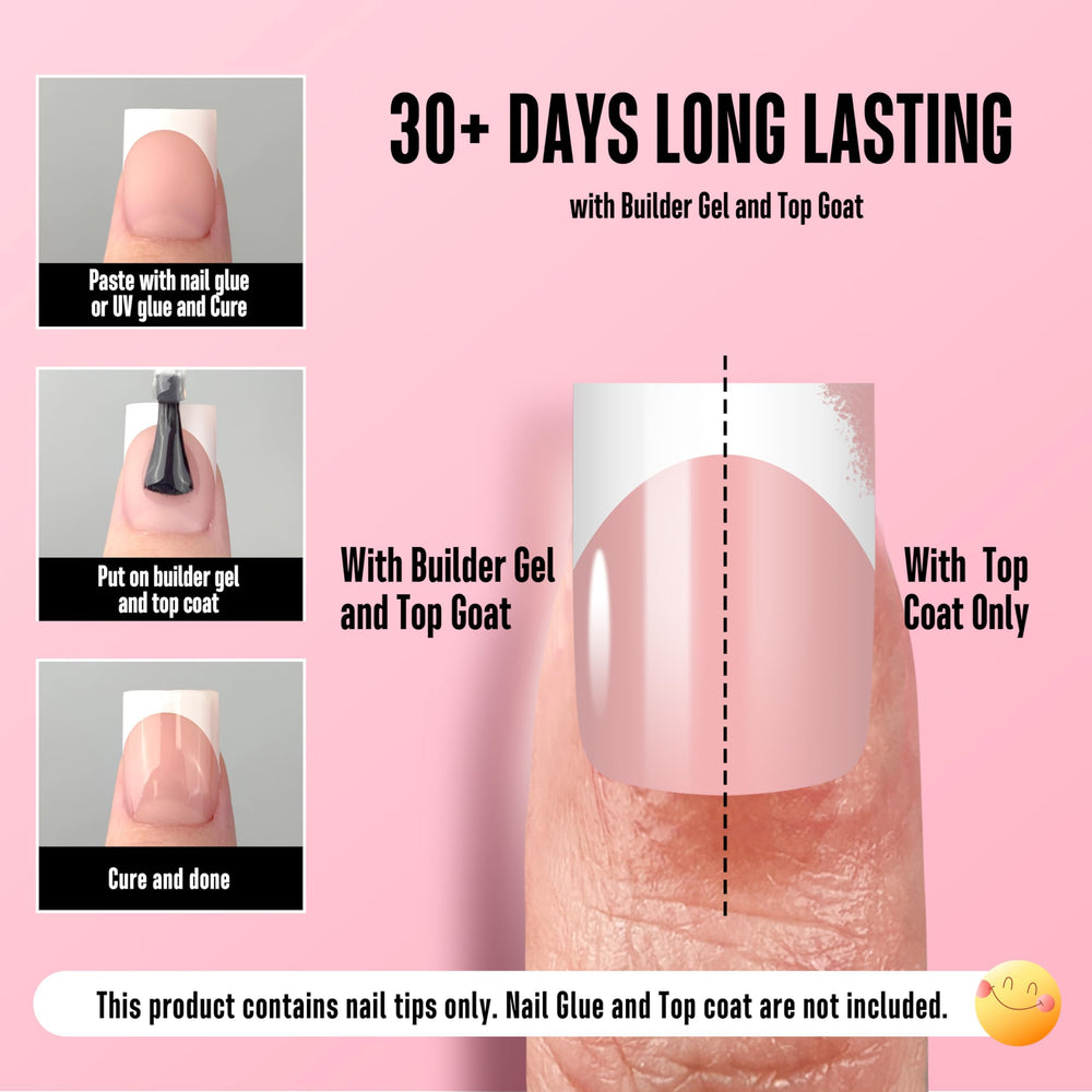 NOVO OVO ultra transparent tips soak off easily for simple removal after wear