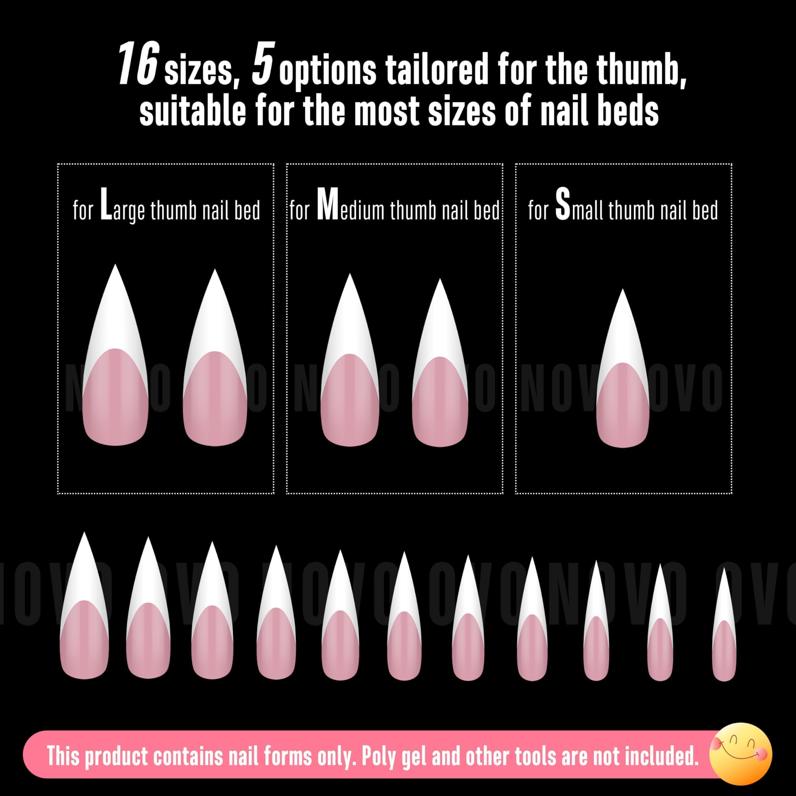 NOVO OVO ultra-transparent soft gel nails for natural-looking extensions.