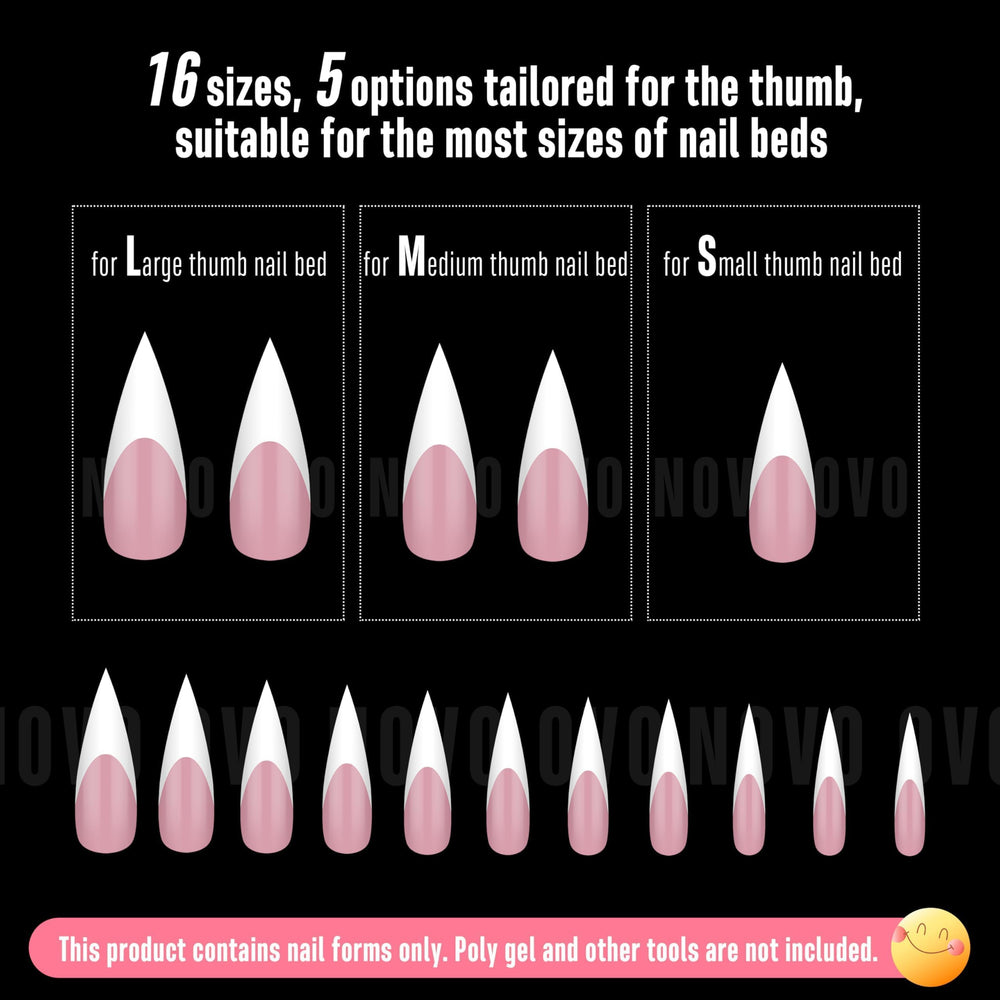 NOVO OVO ultra-transparent soft gel nails for natural-looking extensions.