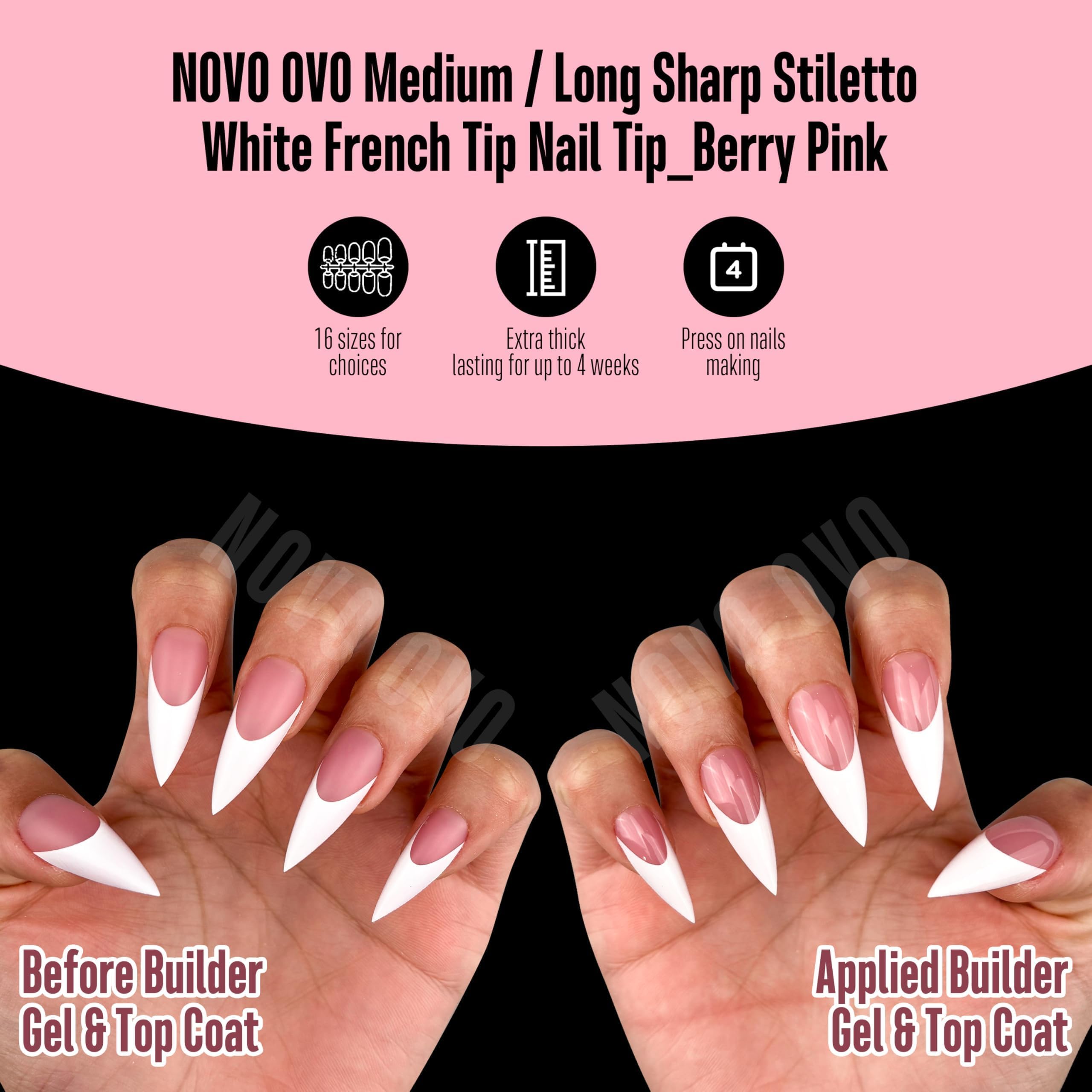 NOVO OVO ultra-transparent soft gel tips bend without marks.