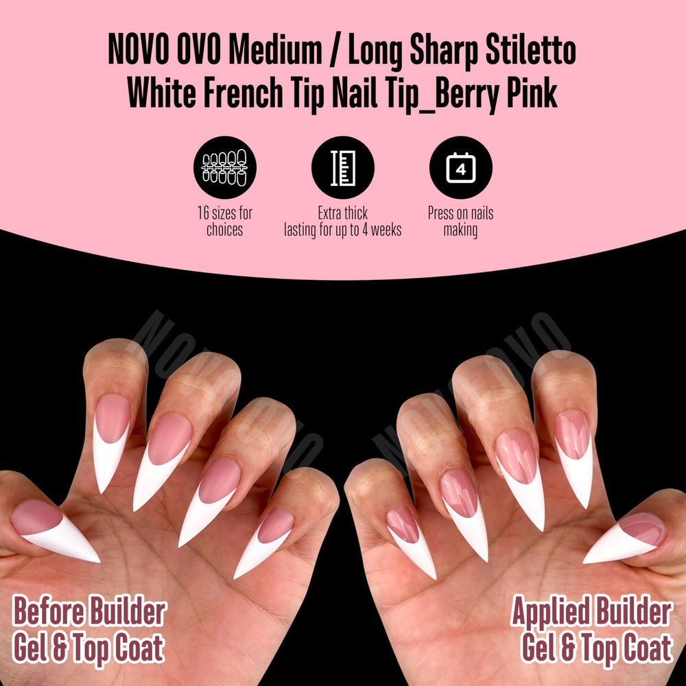 NOVO OVO ultra-transparent soft gel tips bend without marks.