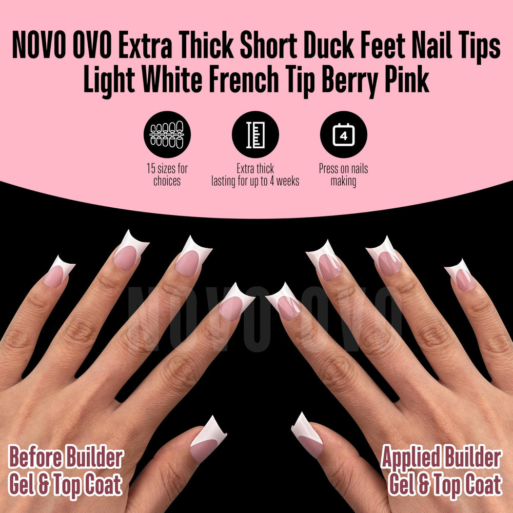 NOVO OVO uñas pato con formas almendra y ovalado para estilos