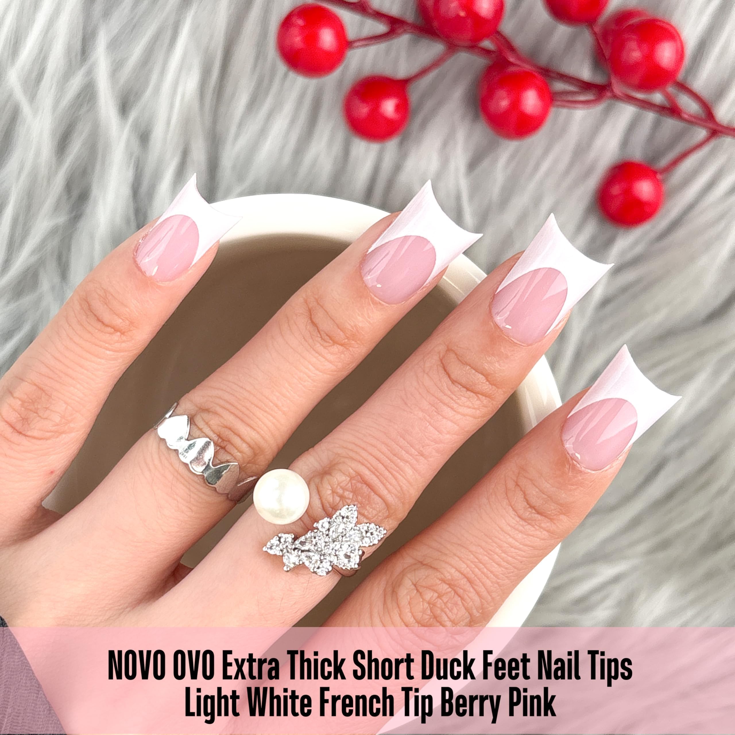 NOVO OVO uñas pato en gel suave con base y primer ya aplicados
