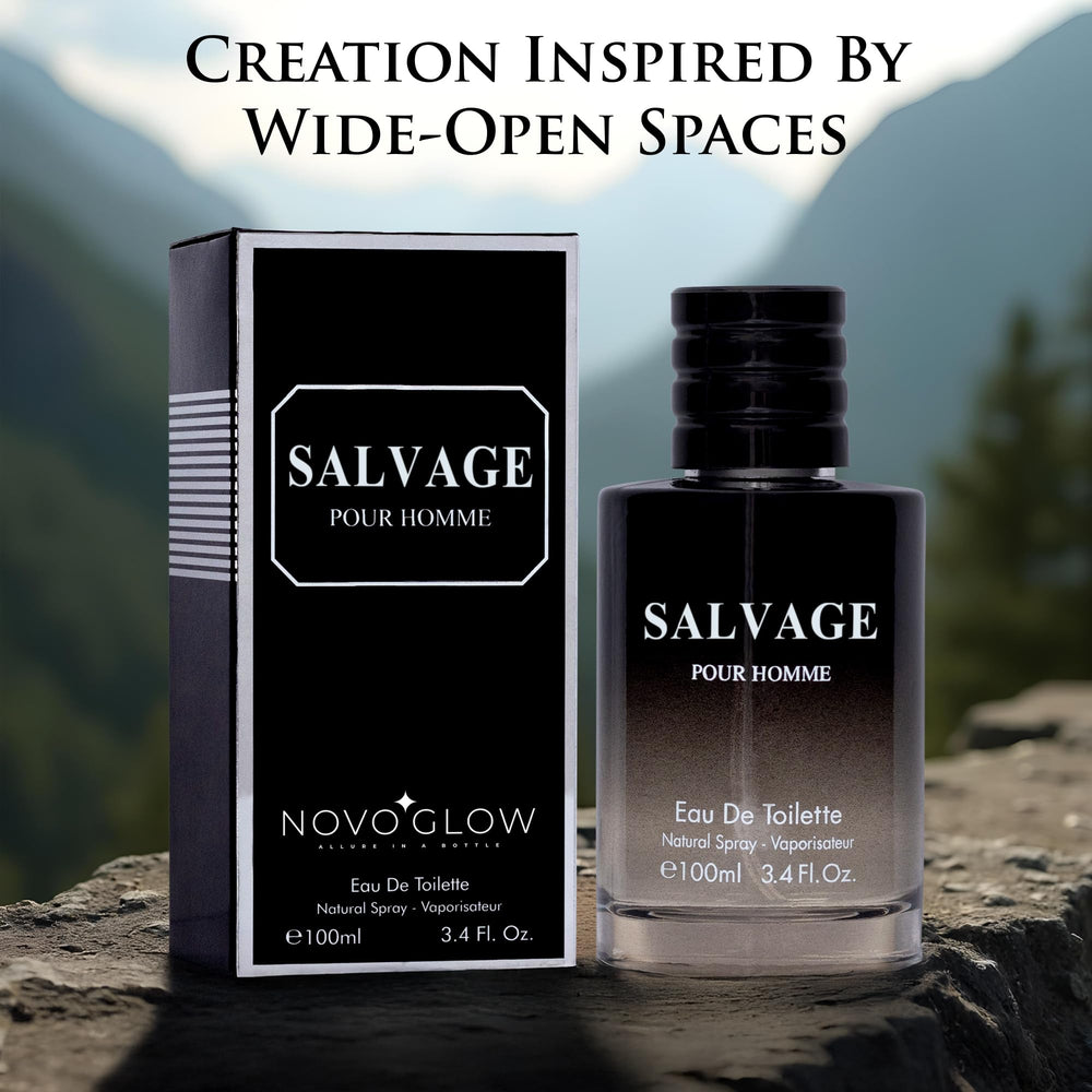 NovoGlow Salvage label closeup highlights premium notes and refined packaging.