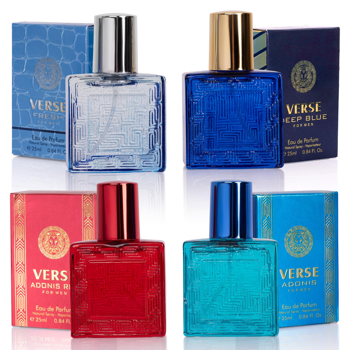 NovoGlow Verse Adonis bottle—bold, confident fragrance for daily wear.