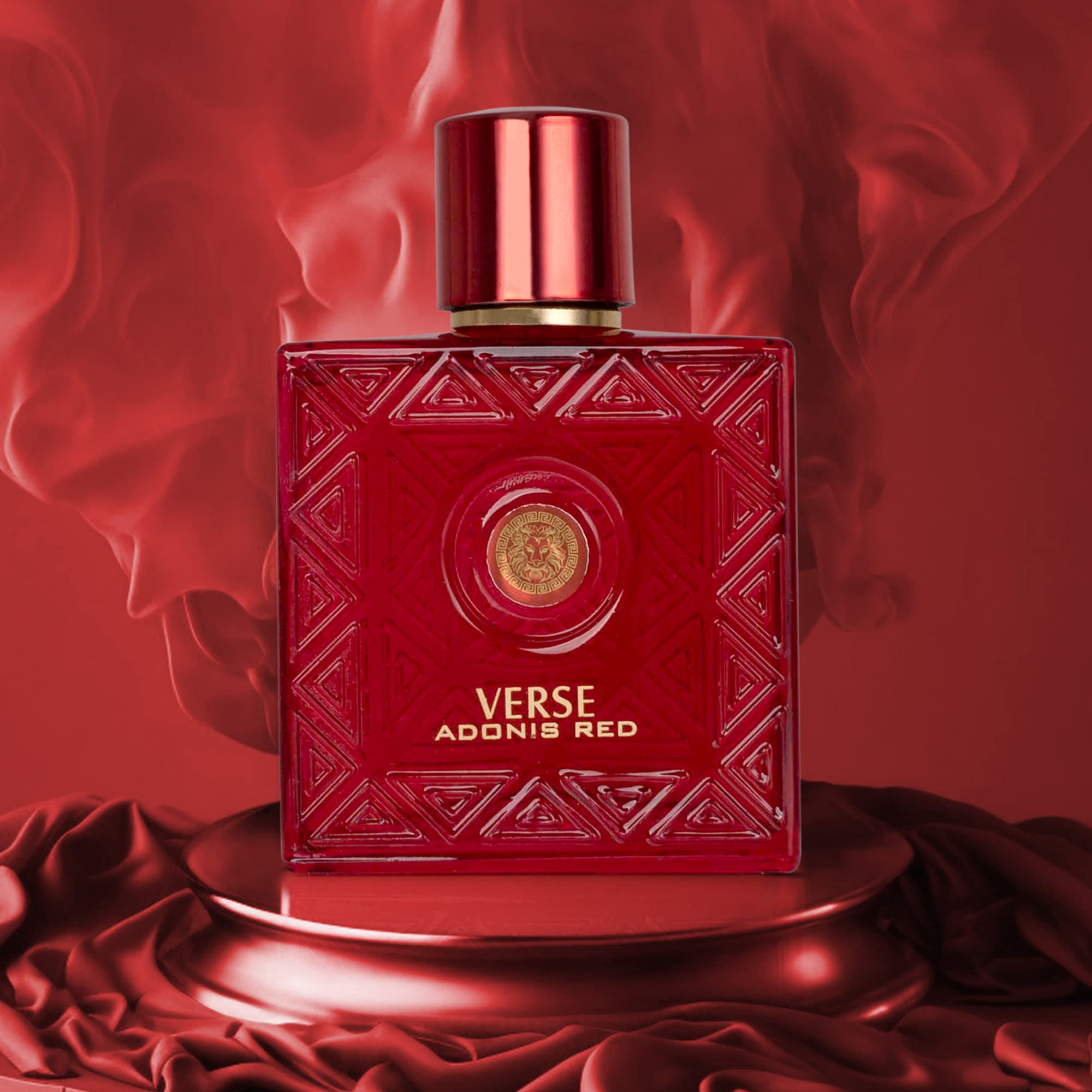NovoGlow Verse Adonis Red gift pouch included for stylish storage and gifting.