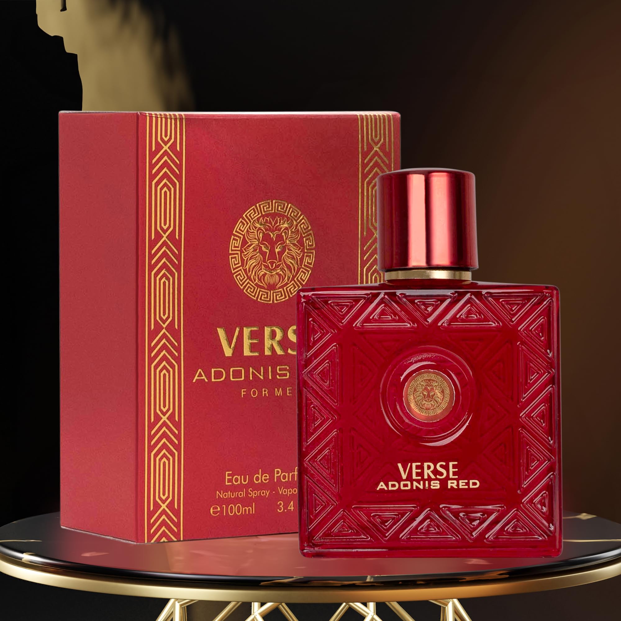 NovoGlow Verse Adonis Red wood base evokes warm longevity and masculine sophistication.