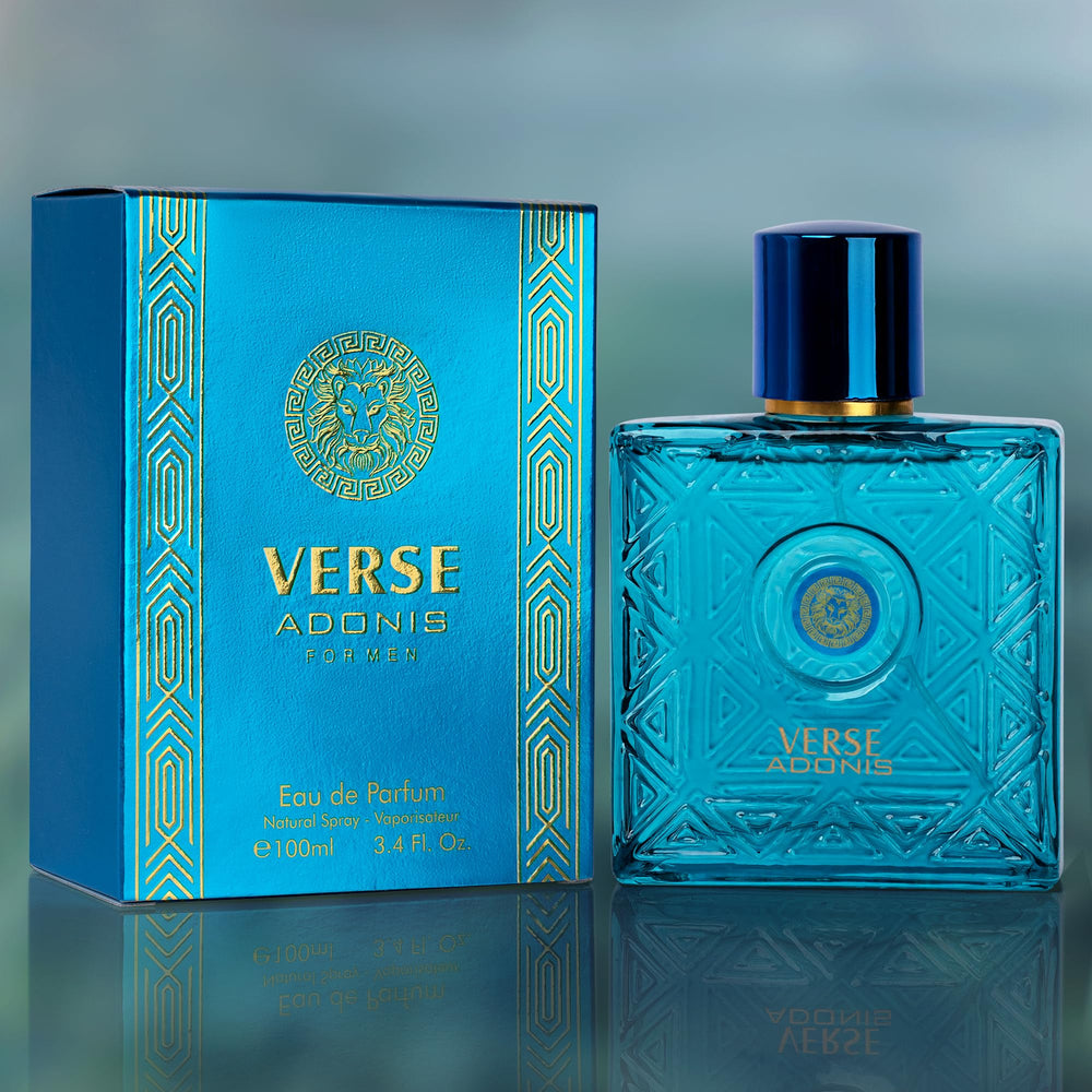 NovoGlow Verse Adonis wood notes close-up suggesting a masculine fragrance.