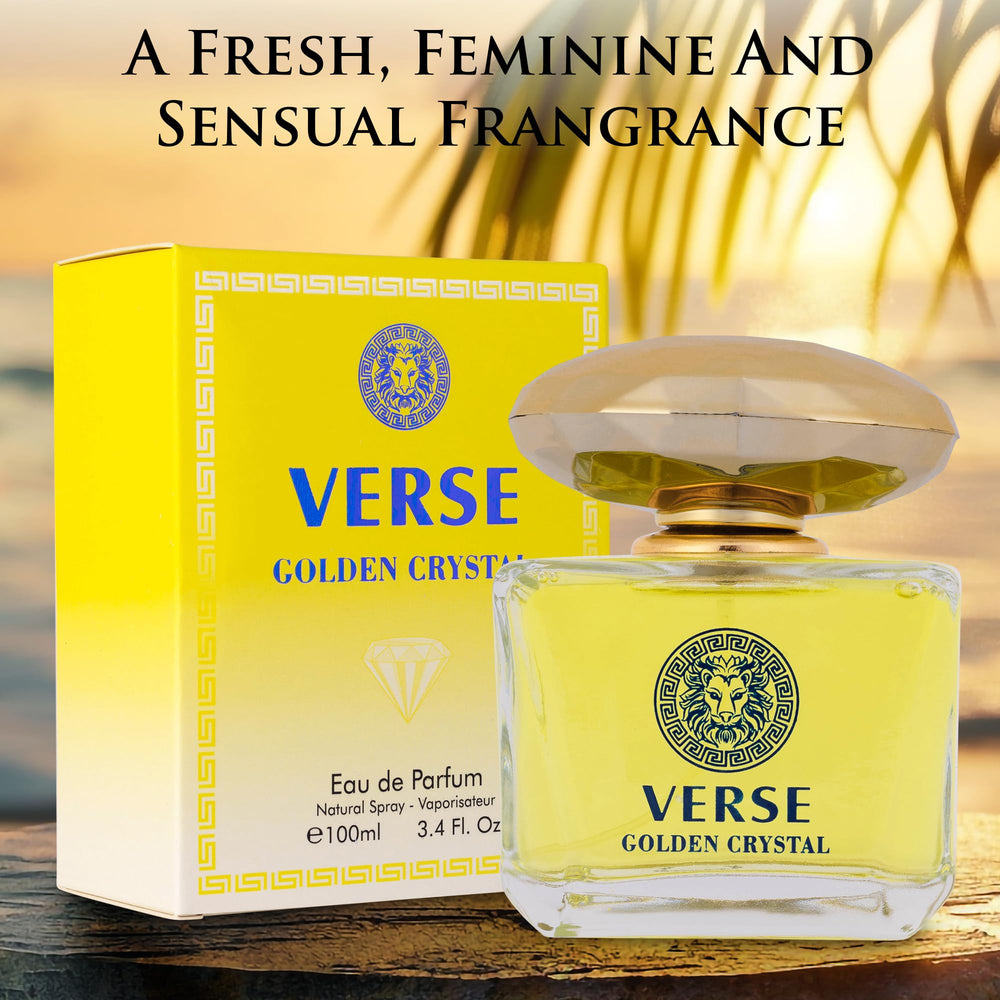 NovoGlow Verse Golden Crystal perfume pour ideal for office days and evenings