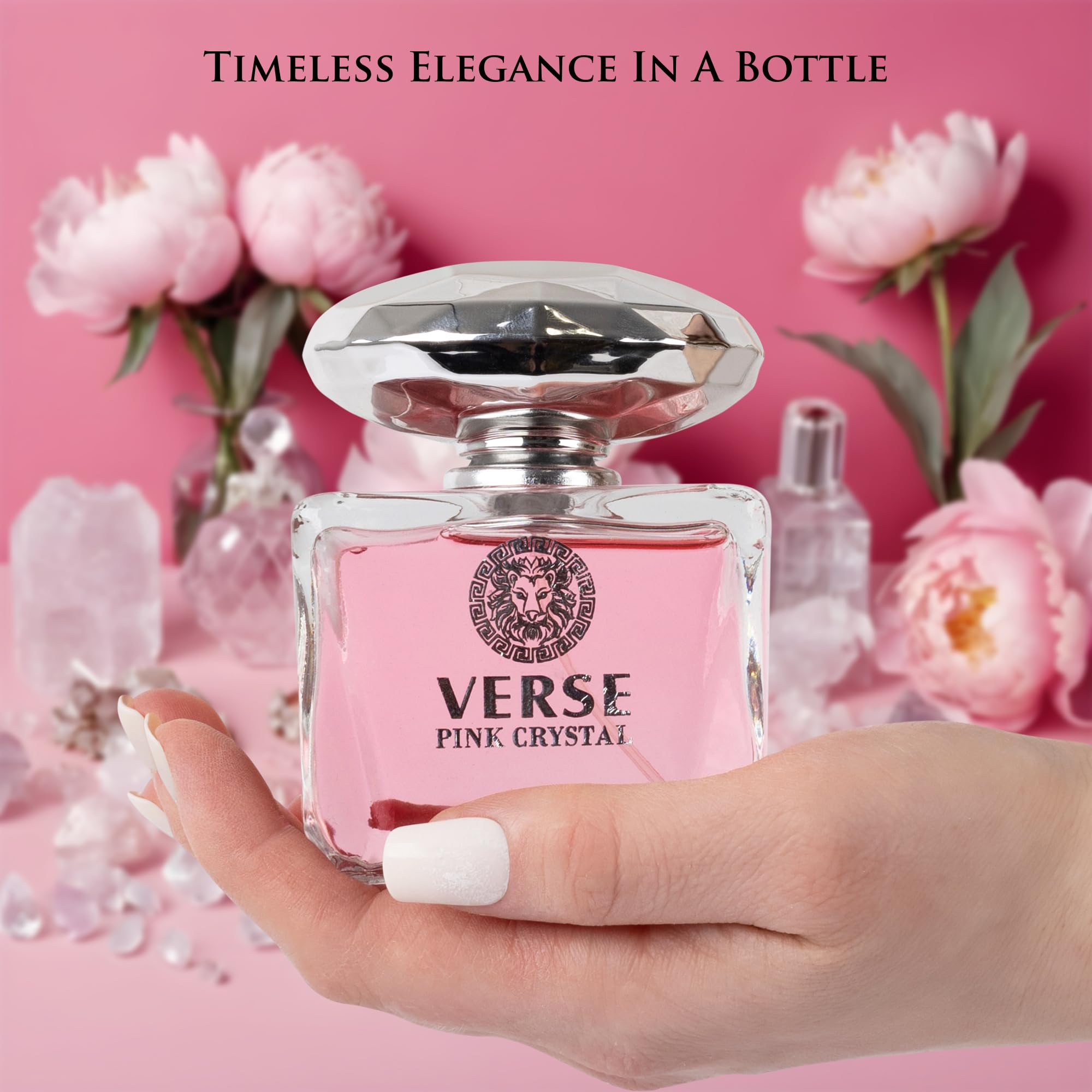 NovoGlow Verse Pink Crystal base notes add warm amber and musk