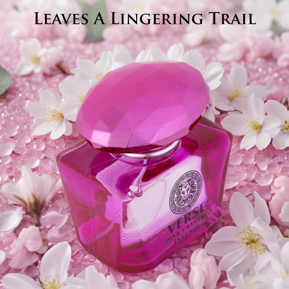 NovoGlow Verse Pink Crystal Intense base-notes add amber, mahogany and musk warmth