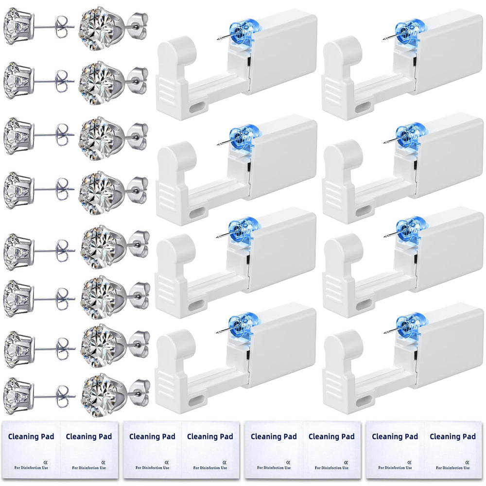 Novopiercing 24-Pcs Ear Piercing Kit box, neatly organized for easy use and preparation.